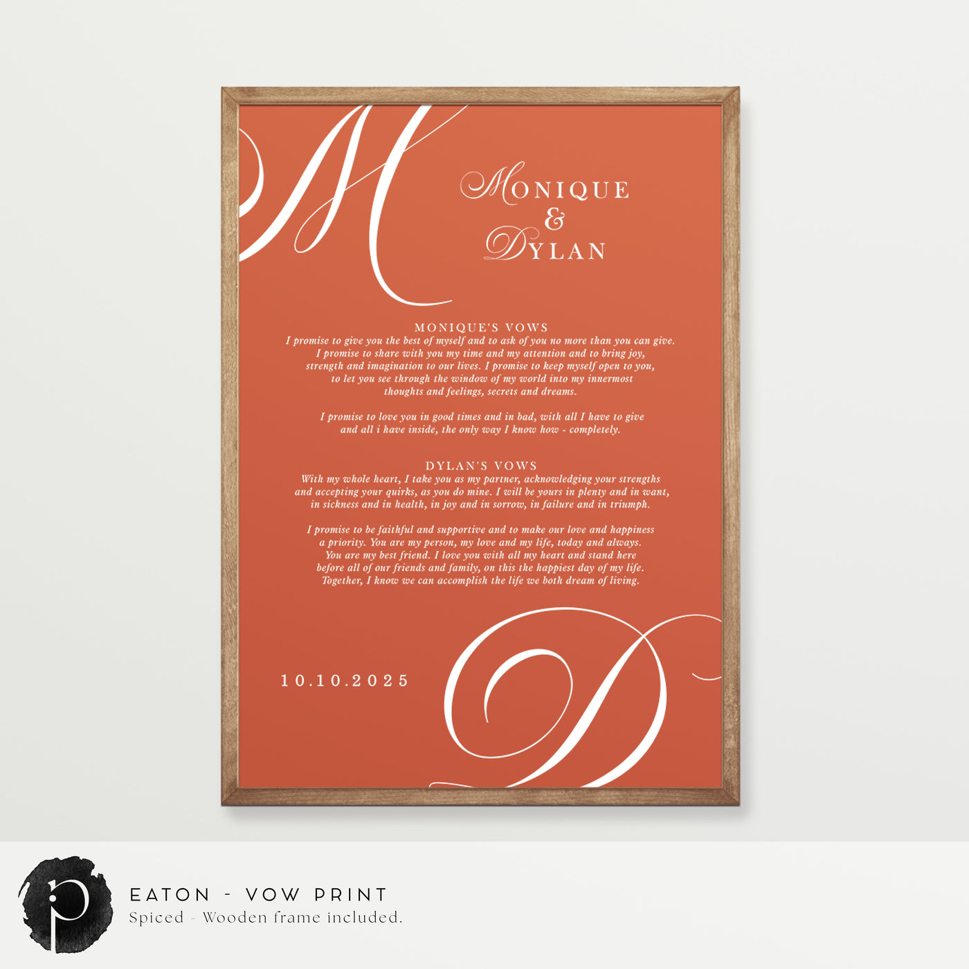 Eaton - Wedding Vow Keepsake