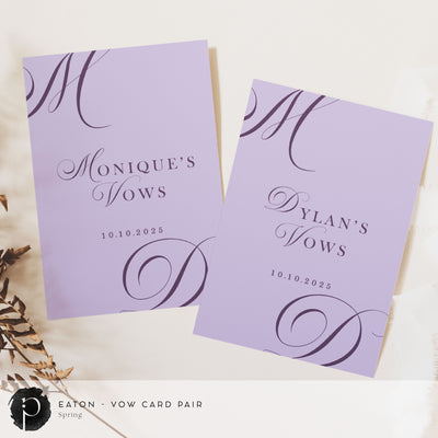 Eaton - Wedding Vow Card Set