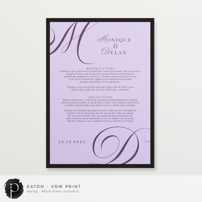 Eaton - Wedding Vow Keepsake