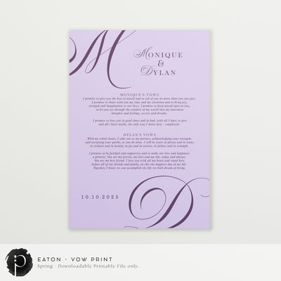 Eaton - Wedding Vow Keepsake