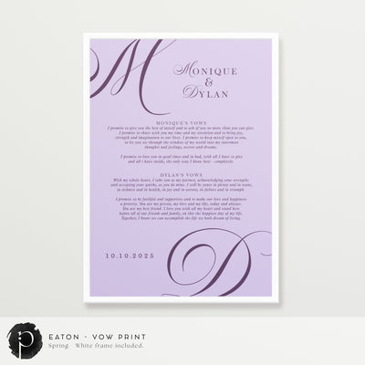 Eaton - Wedding Vow Keepsake