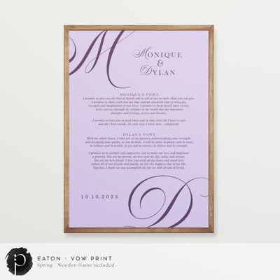 Eaton - Wedding Vow Keepsake