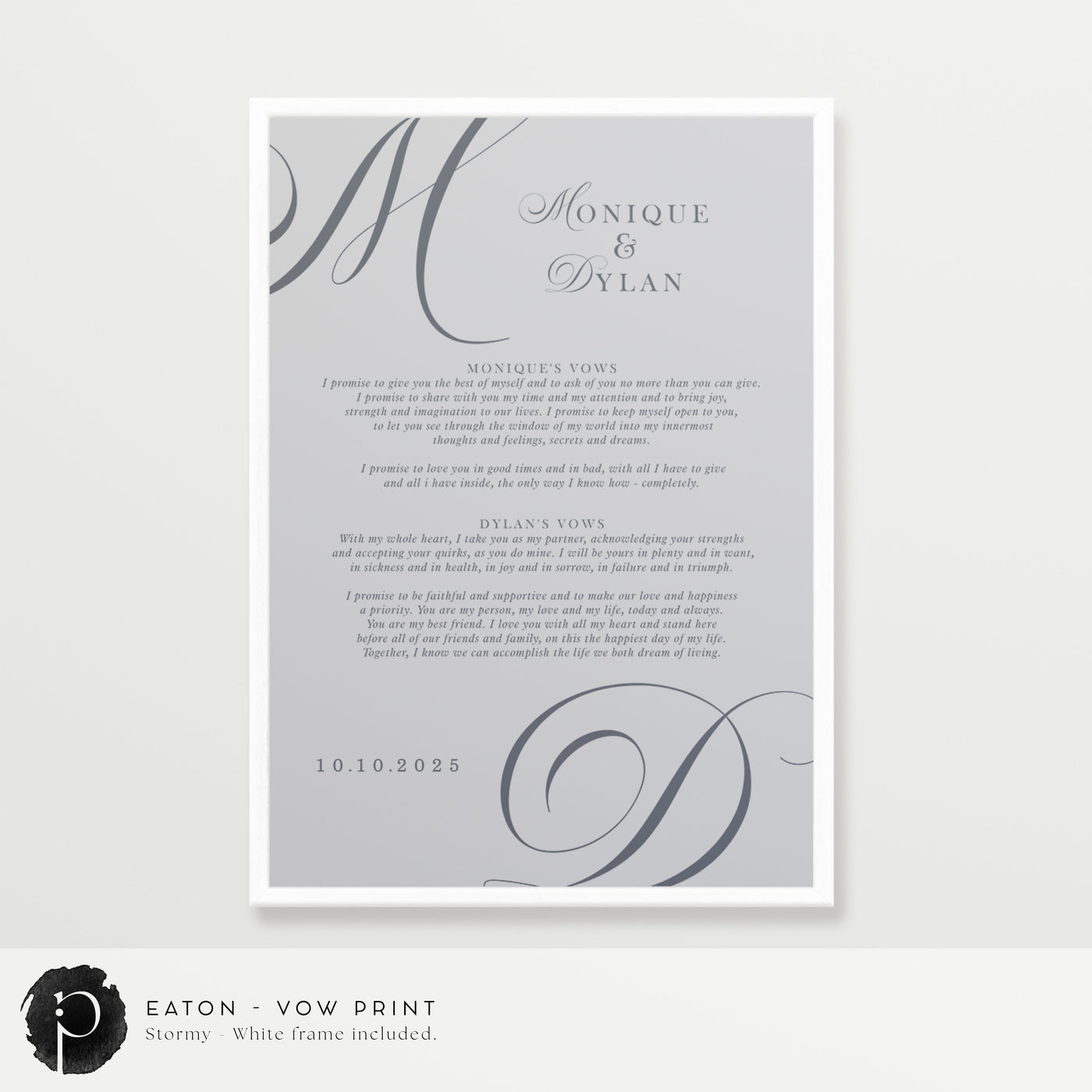 Eaton - Wedding Vow Keepsake