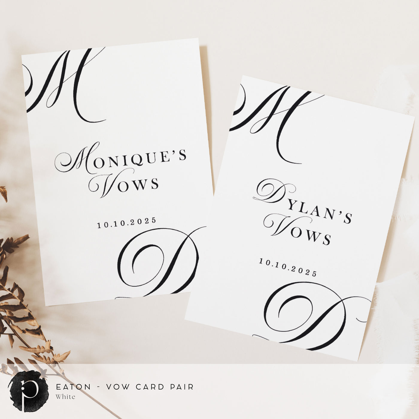 Eaton - Wedding Vow Card Set