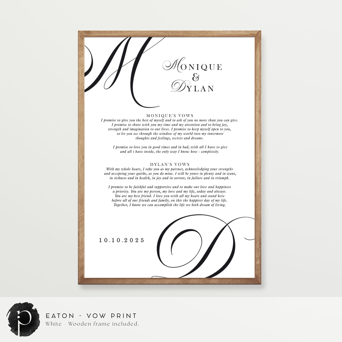 Eaton - Wedding Vow Keepsake