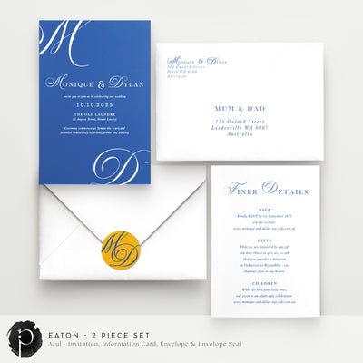 Eaton - Wedding Invitation & Information/Details Card Set