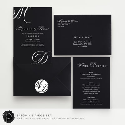 Eaton - Wedding Invitation & Information/Details Card Set