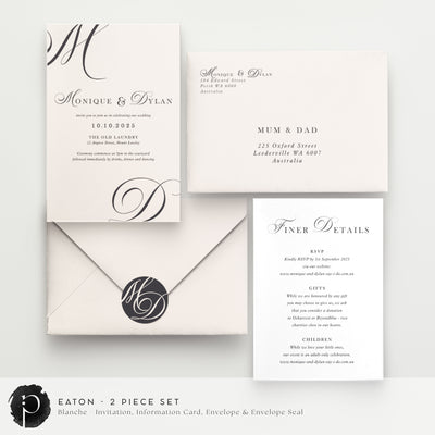 Eaton - Wedding Invitation & Information/Details Card Set