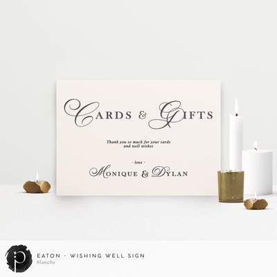 Eaton - Cards/Gifts/Presents/Wishing Well Table Sign