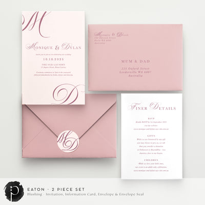 Eaton - Wedding Invitation & Information/Details Card Set