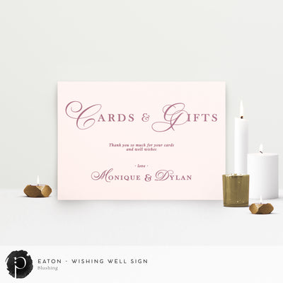 Eaton - Cards/Gifts/Presents/Wishing Well Table Sign