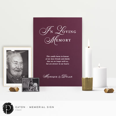 Eaton -  In Loving Memory Memorial Sign