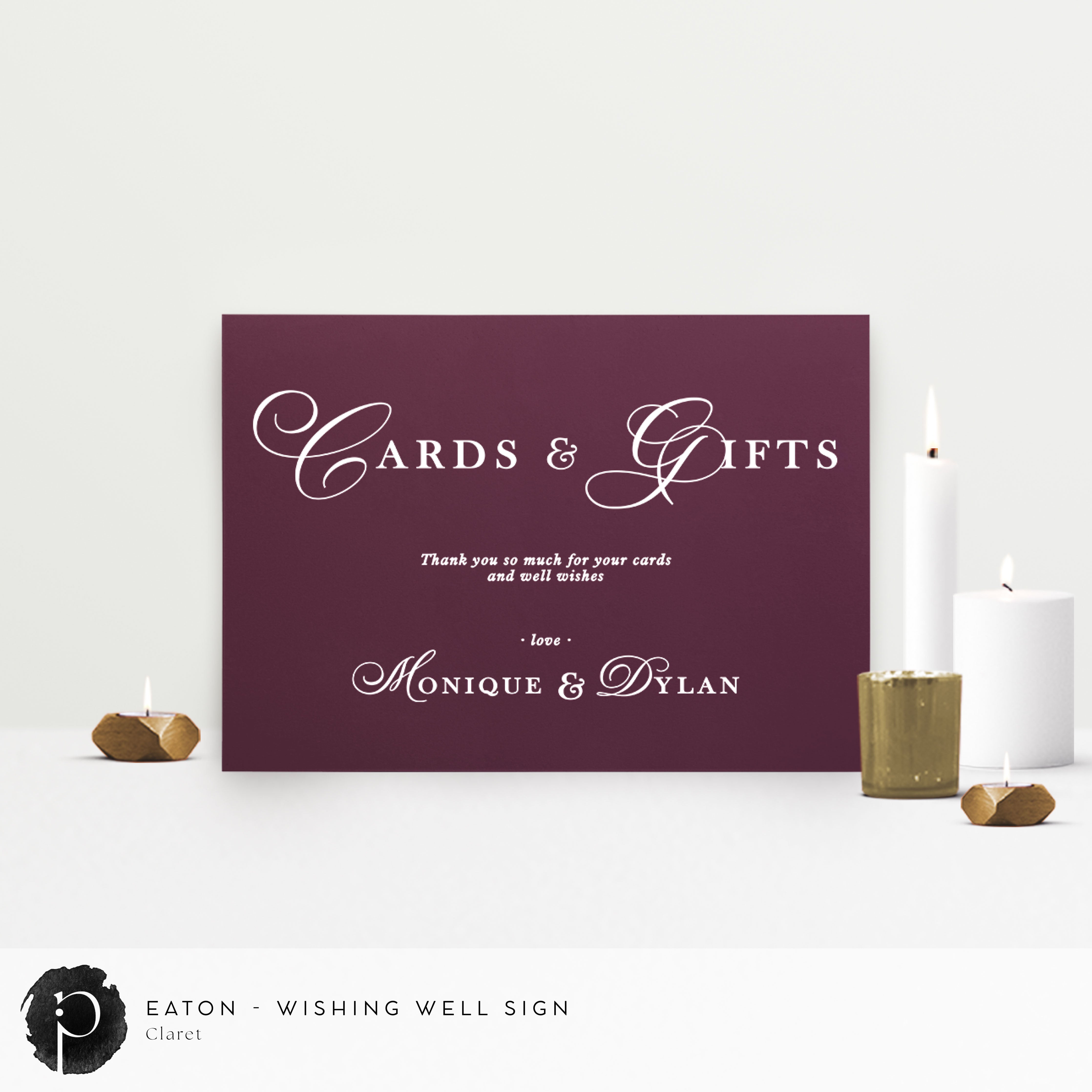 Eaton - Cards/Gifts/Presents/Wishing Well Table Sign – Paper & Ink Studio