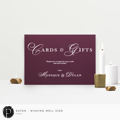 Eaton - Cards/Gifts/Presents/Wishing Well Table Sign