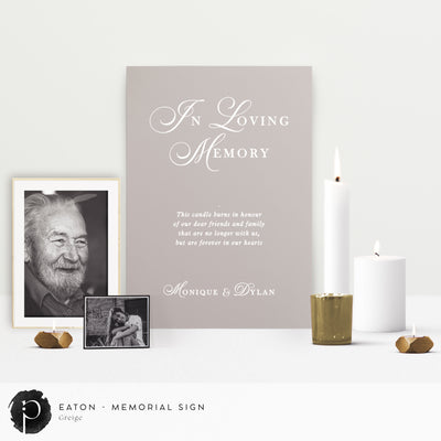 Eaton -  In Loving Memory Memorial Sign