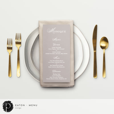 Eaton - Menu Card