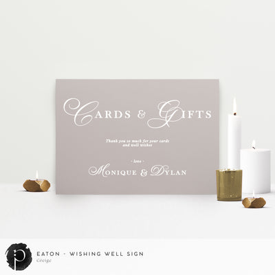 Eaton - Cards/Gifts/Presents/Wishing Well Table Sign