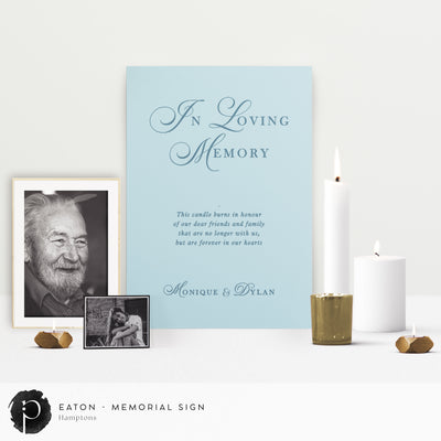 Eaton -  In Loving Memory Memorial Sign