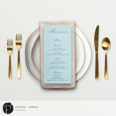 Eaton - Menu Card