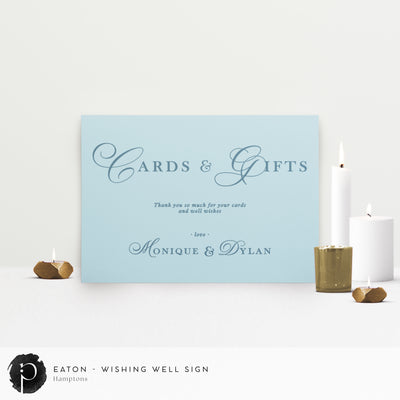 Eaton - Cards/Gifts/Presents/Wishing Well Table Sign