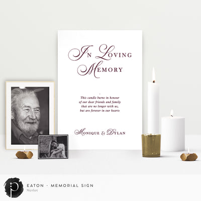 Eaton -  In Loving Memory Memorial Sign