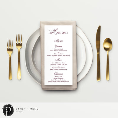 Eaton - Menu Card