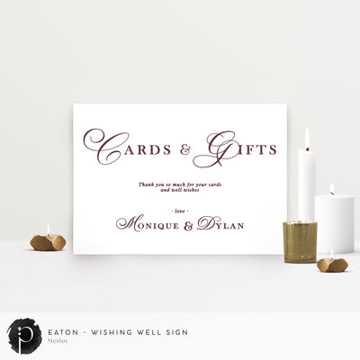 Eaton - Cards/Gifts/Presents/Wishing Well Table Sign