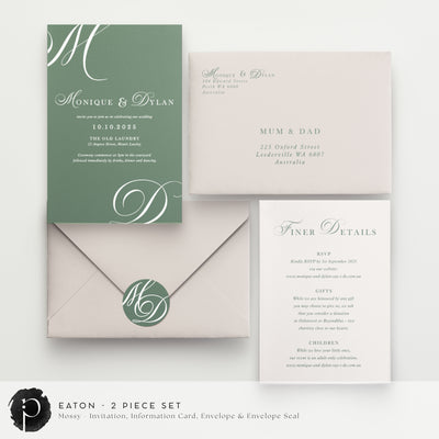 Eaton - Wedding Invitation & Information/Details Card Set