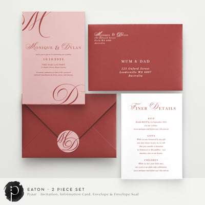 Eaton - Wedding Invitation & Information/Details Card Set