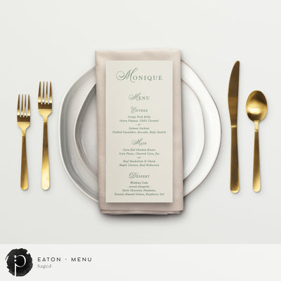 Eaton - Menu Card
