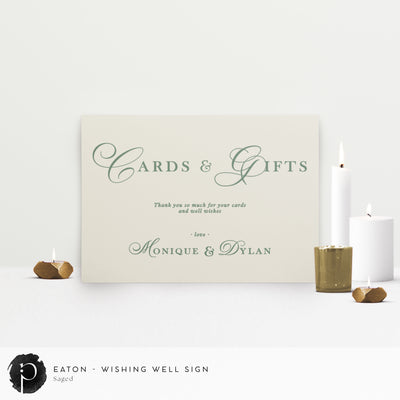 Eaton - Cards/Gifts/Presents/Wishing Well Table Sign