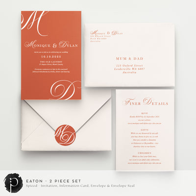 Eaton - Wedding Invitation & Information/Details Card Set
