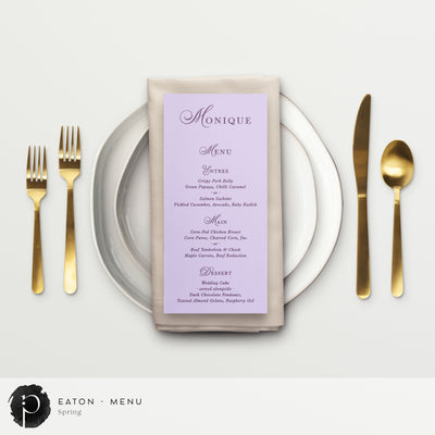 Eaton - Menu Card