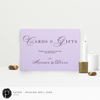 Eaton - Cards/Gifts/Presents/Wishing Well Table Sign