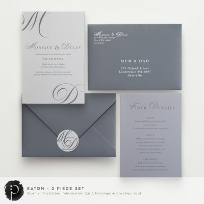 Eaton - Wedding Invitation & Information/Details Card Set