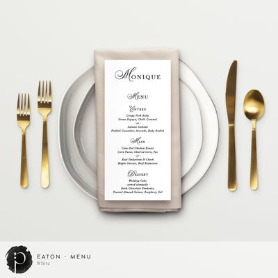 Eaton - Menu Card