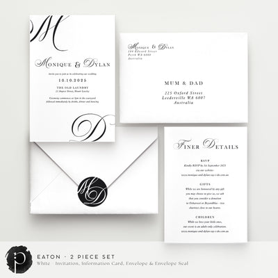 Eaton - Wedding Invitation & Information/Details Card Set