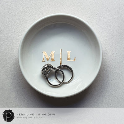 Personalised White Ring Dish - Hera Line