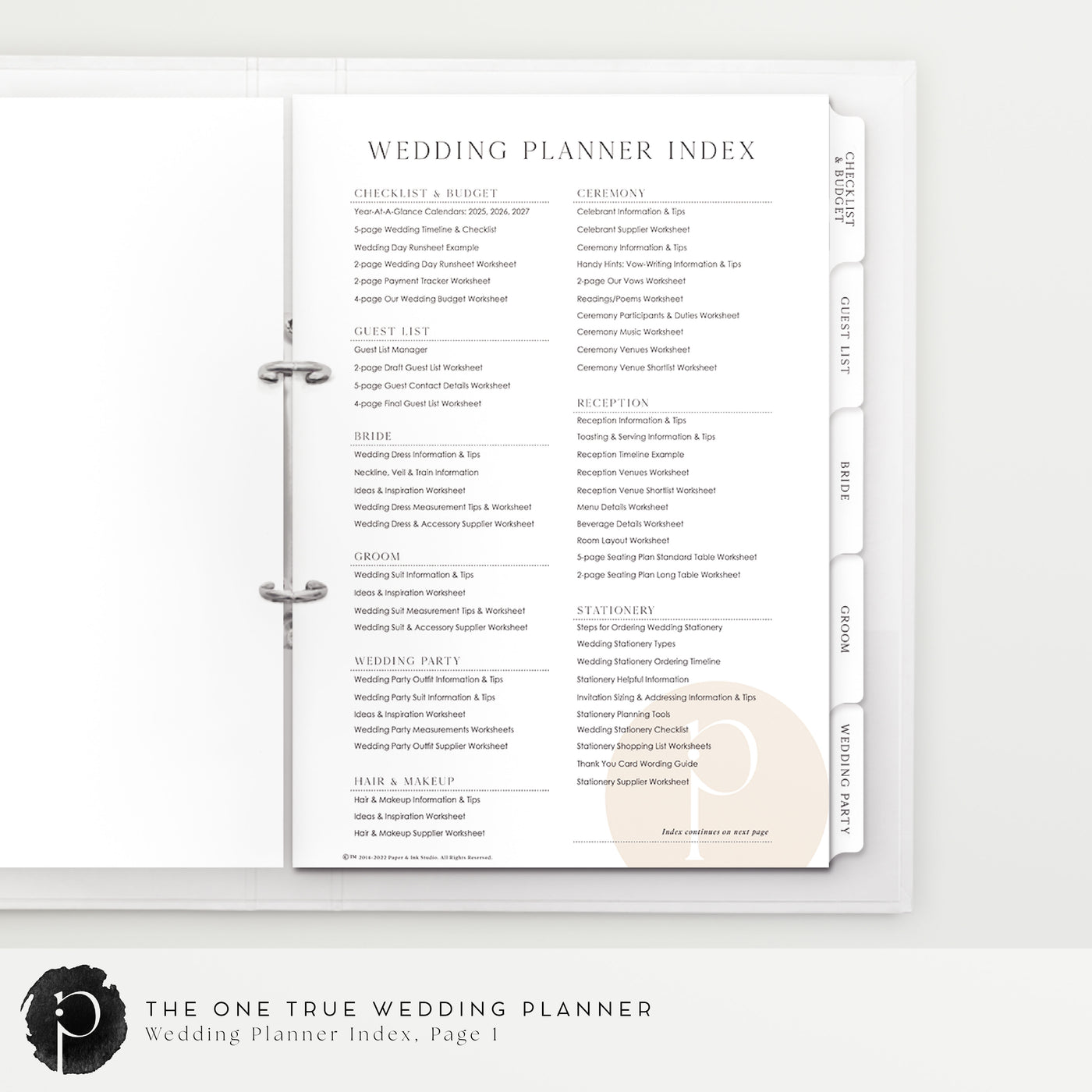 Personalised Wedding Planner & Organiser - Ultimate Guide w Checklists – Everett