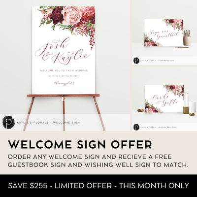 Kaylie's Florals - Welcome Sign