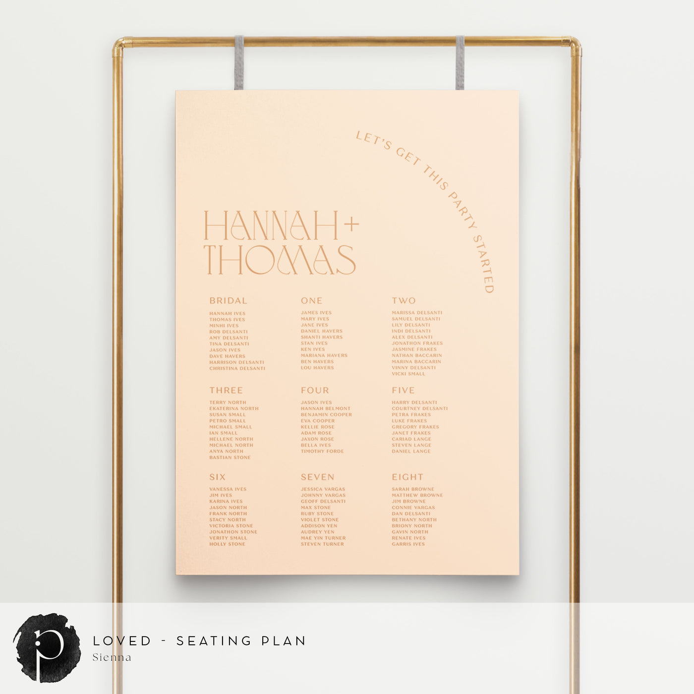 Loved - Seating Plan Chart