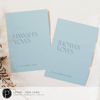 Loved - Wedding Vow Card Set