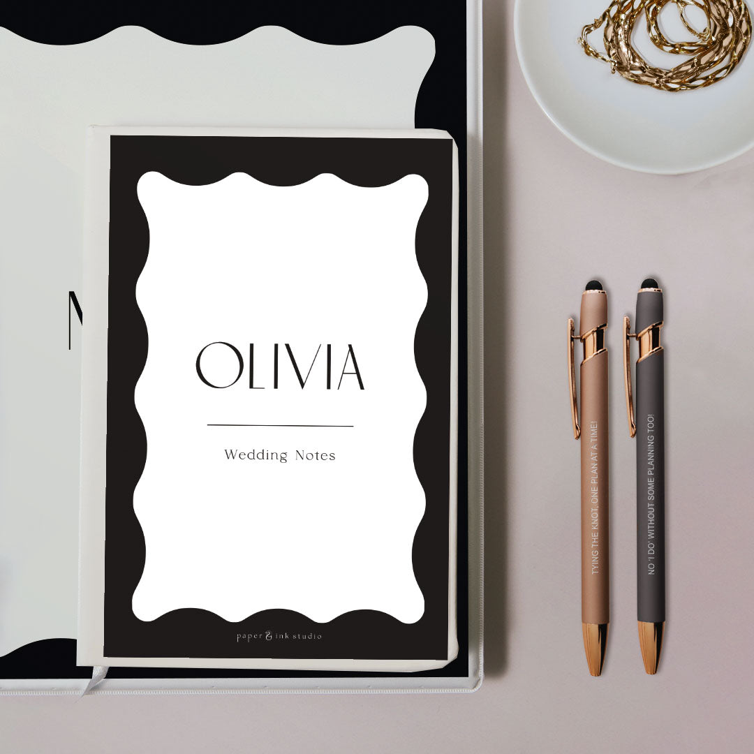 Personalised Wedding Planner & Organiser - Ultimate Guide w Checklists - Waveform