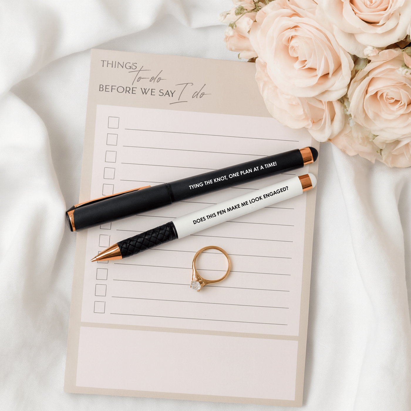 Wedding Planning Essentials Duo - Wedding To Do List and Pen Set