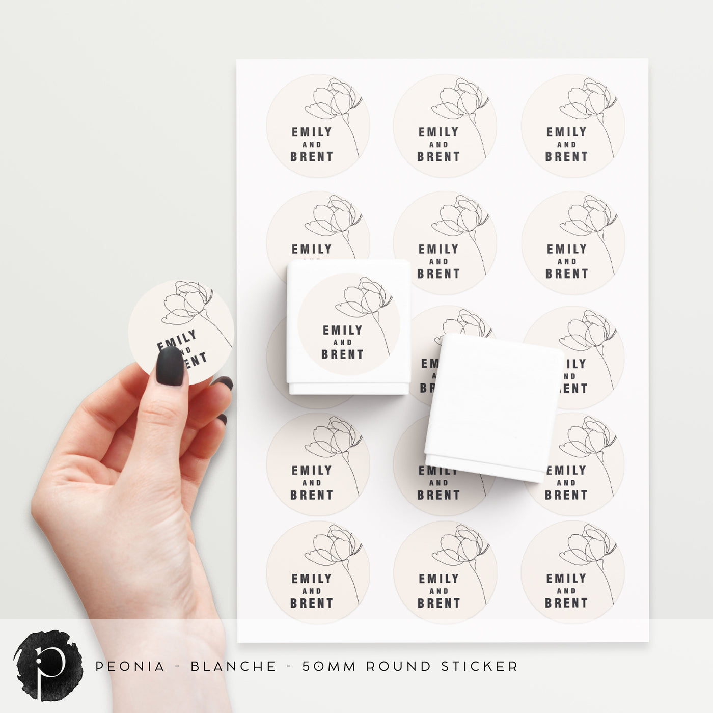 Peonia - Stickers/Seals