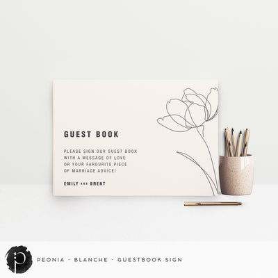 Peonia - Guestbook Sign