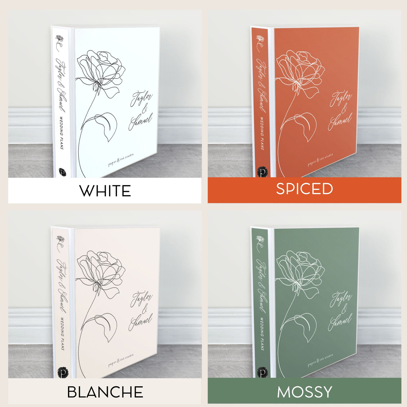 Personalised Wedding Planner & Organiser - Ultimate Guide w Checklists - Rosabella