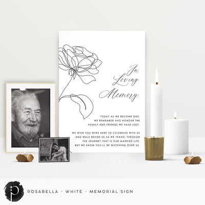 Rosabella -  In Loving Memory Memorial Sign