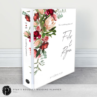 Personalised Wedding Planner & Organiser - Ultimate Guide w Checklists - Ryan Bouquet