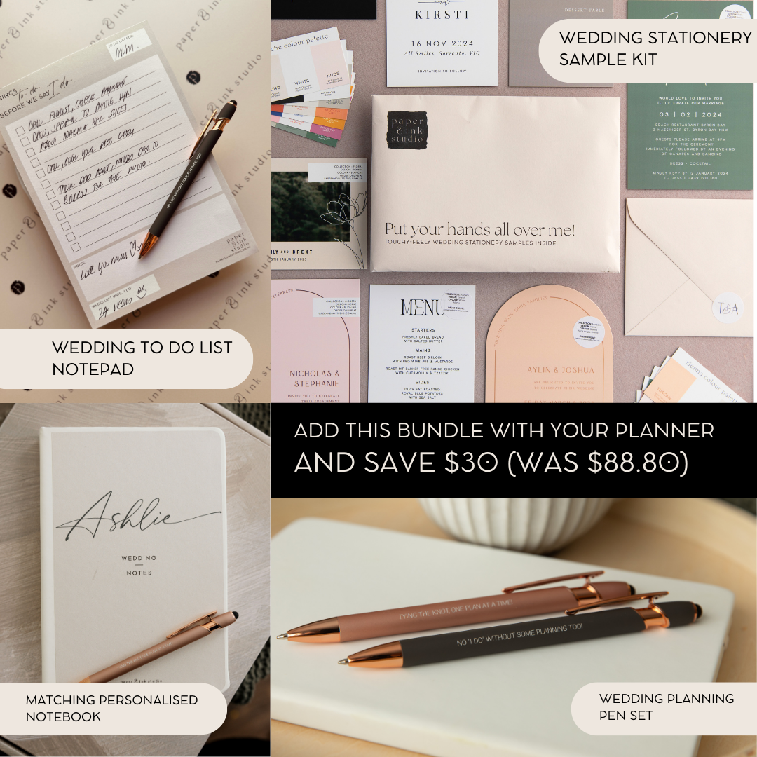 Personalised Wedding Planner & Organiser - Ultimate Guide w Checklists – Waverly